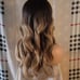 Balayage blonde brown wavy lace wig