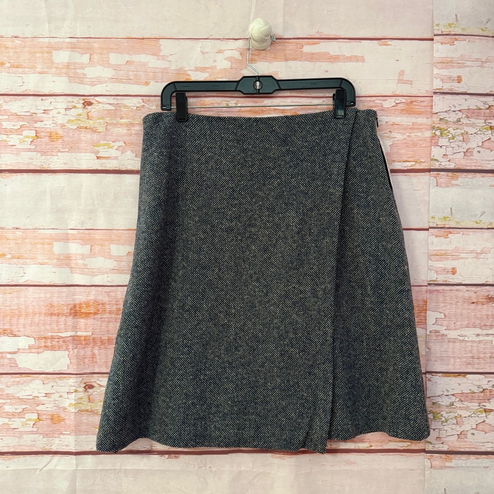Pendleton faux wrap wool tweed skirt NEW 14