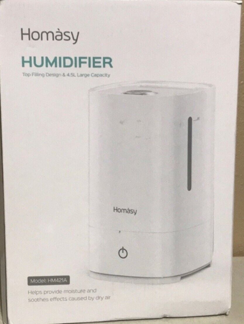 Homasy HM421A Cool Mist Humidifier Top Filling Design 4.5L Ultrasonic Technology