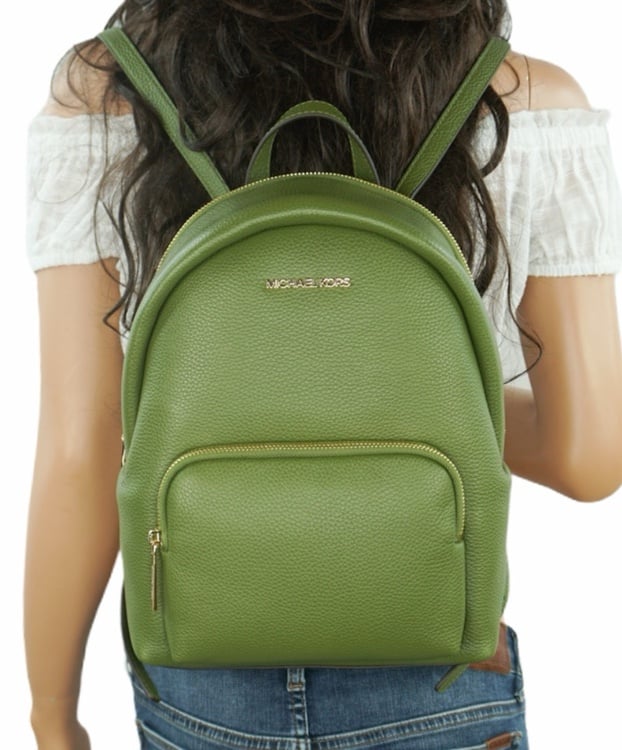 Michael Kors Erin Large Pebbled Leather Backpack in Light Sage - NWOT