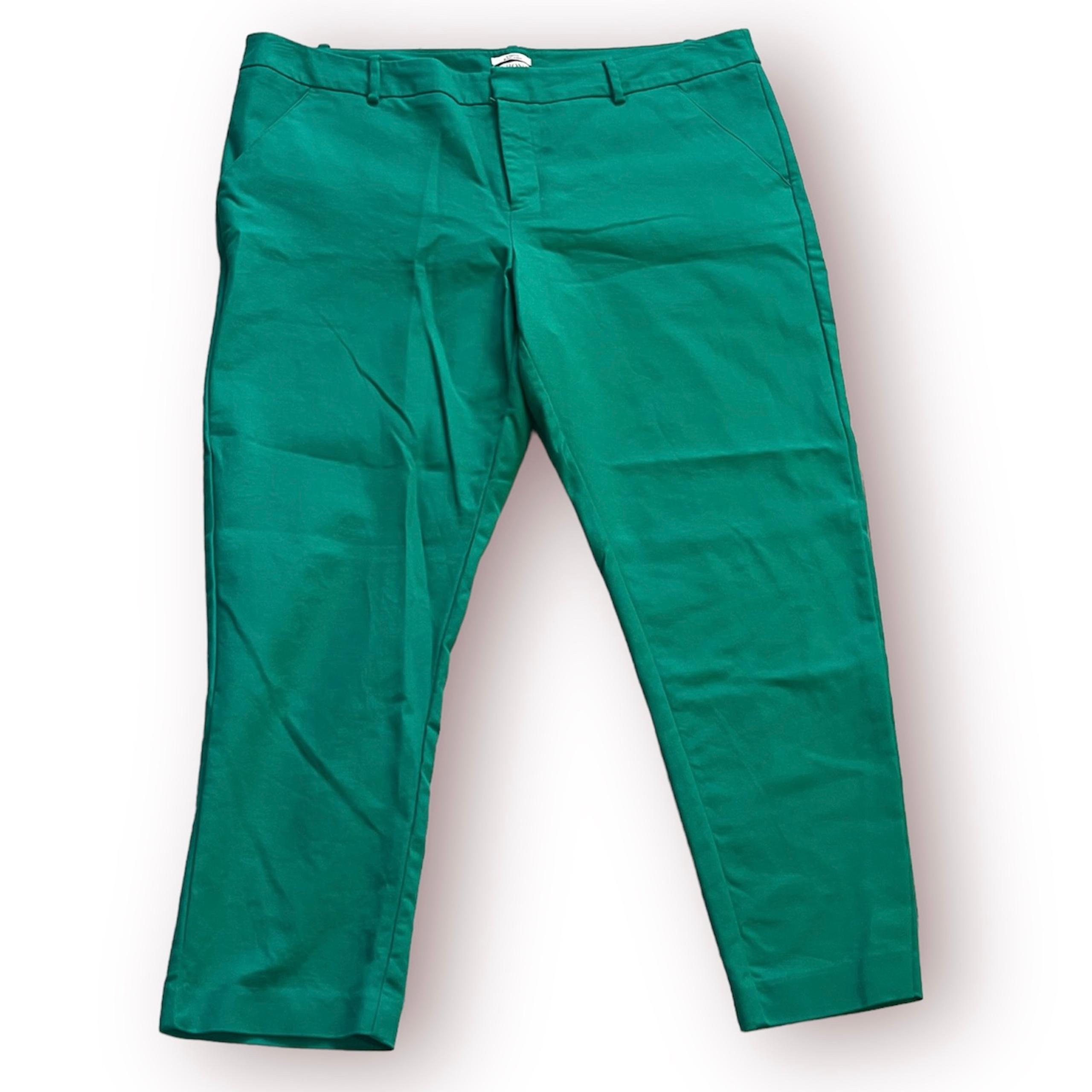 Merona Target Stretch Classic Pants Slim-Leg Bright Green Women’s 18 Plus Size
