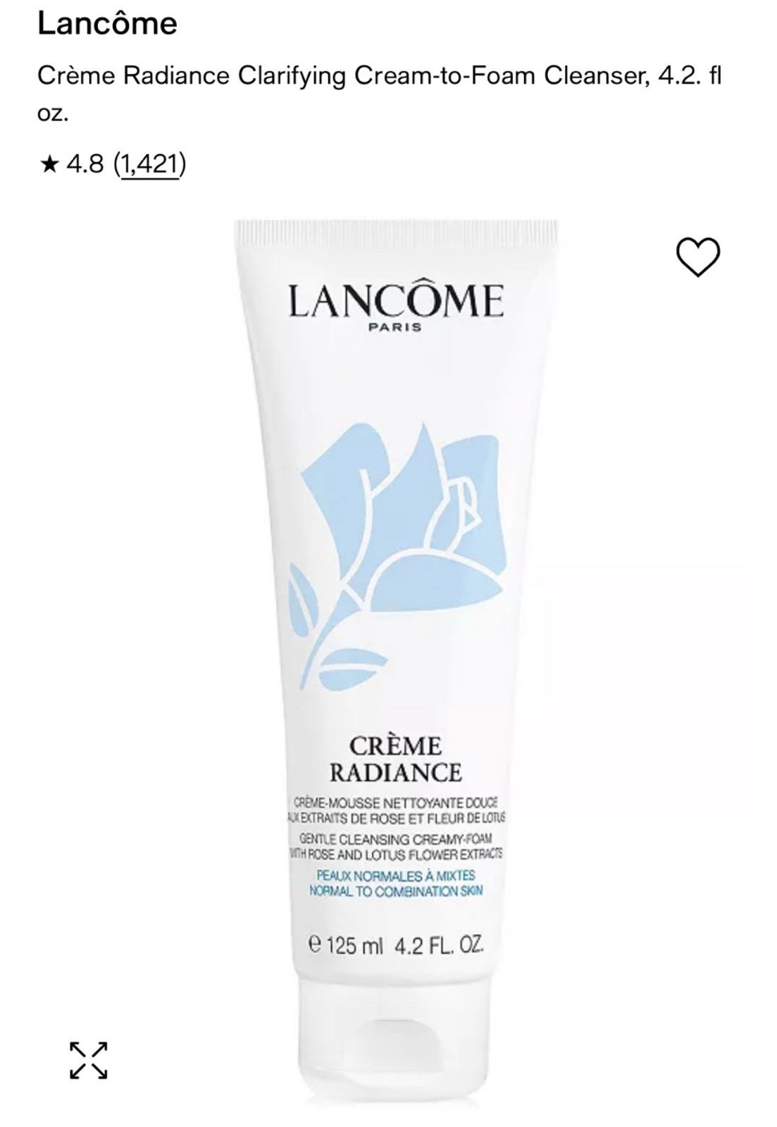 Set of Lancôme face wash and make up remover - detail