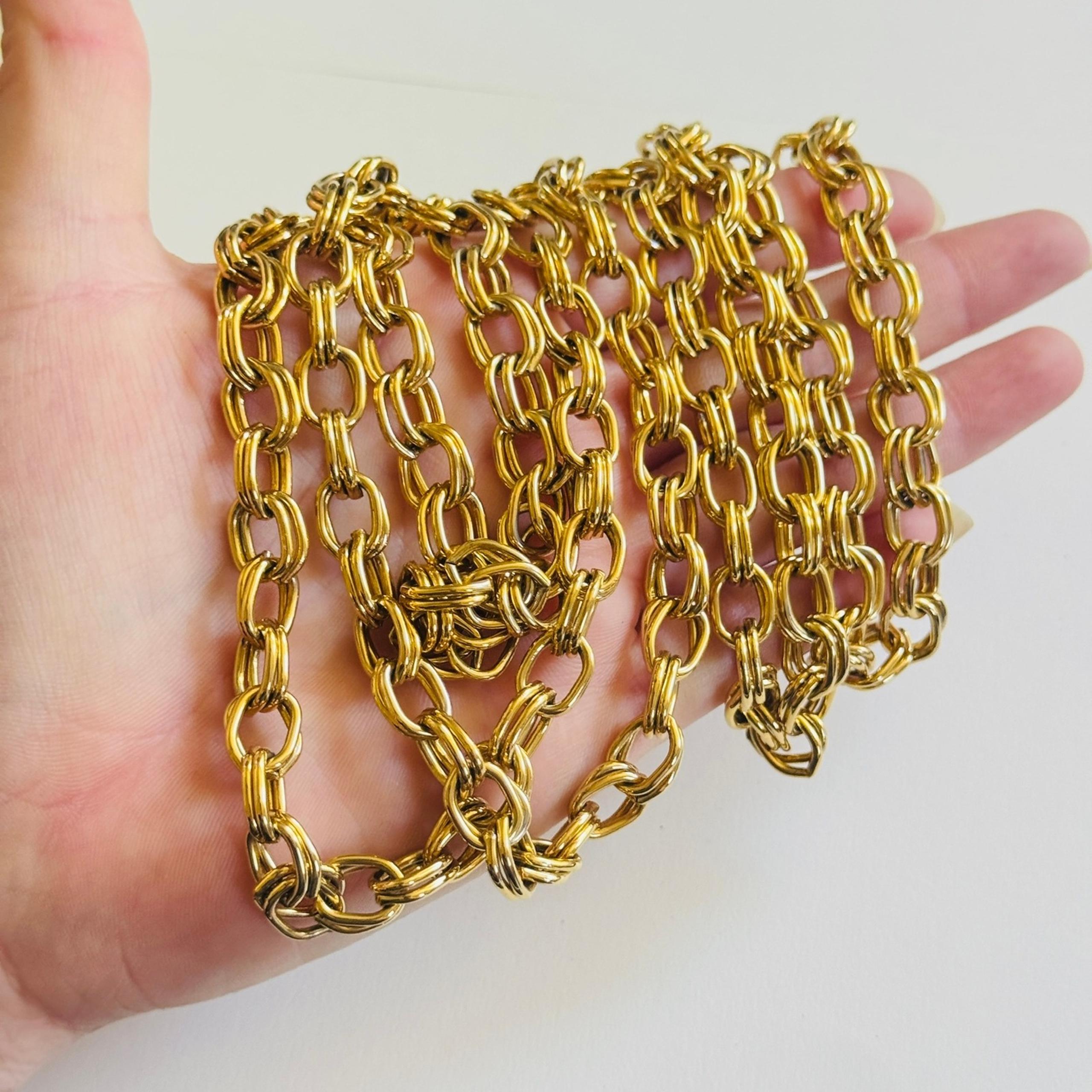 VTG Joan Rivers Classic Collection Necklace Chain Extra long gold tone chain 60"