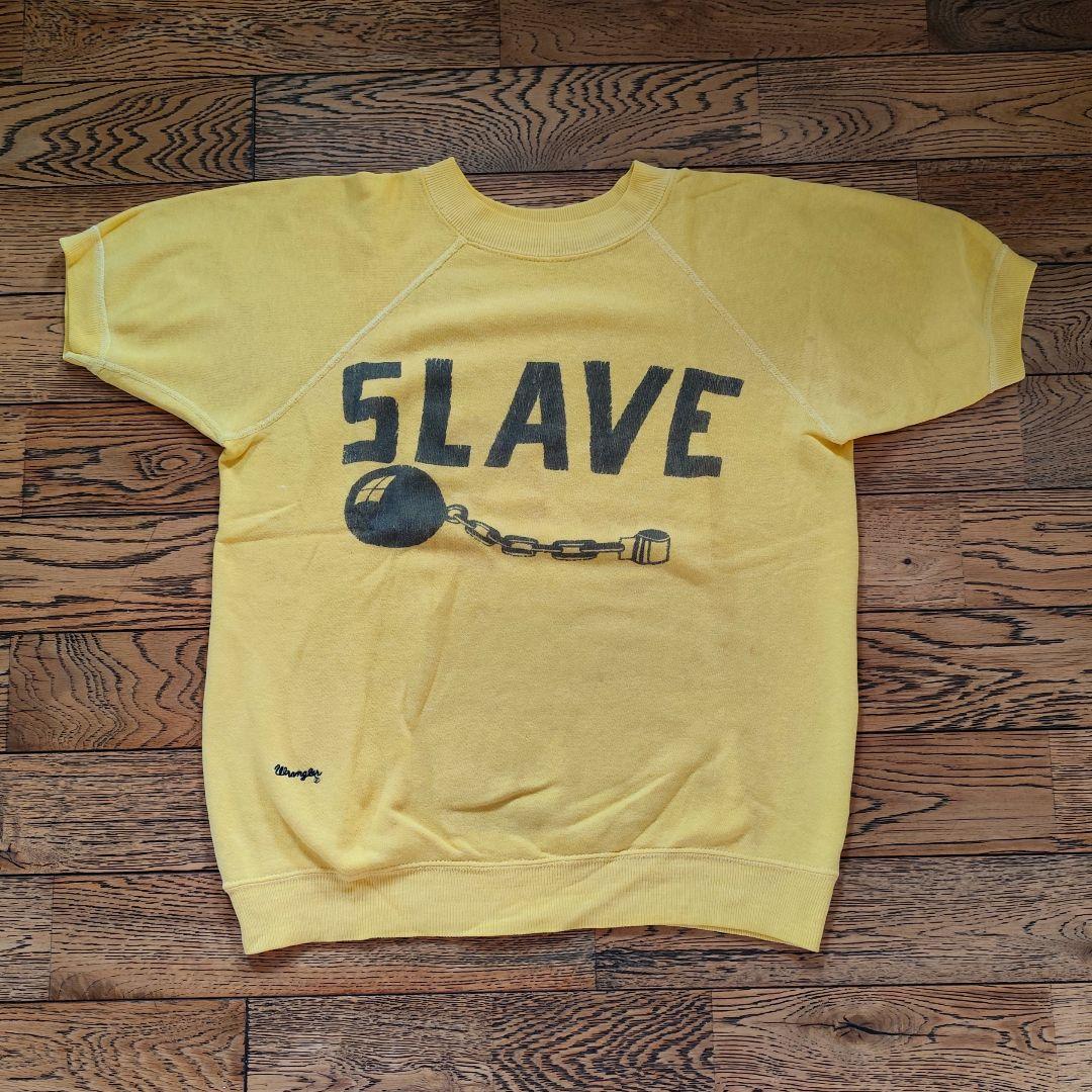 60s USA Vintage Short Sleeve Sweatshirt SLAVE Wrangler