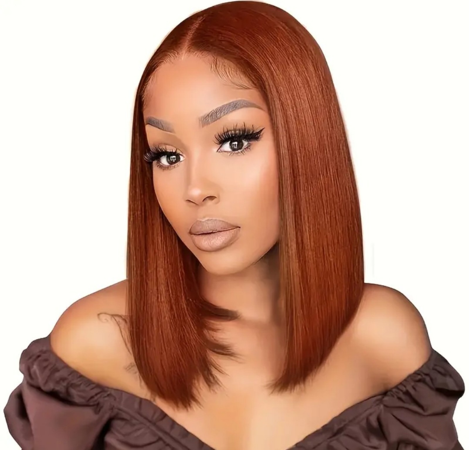 13x4 Bob straight Human Hair Wigs frontal lace 12 Inch 180% Density