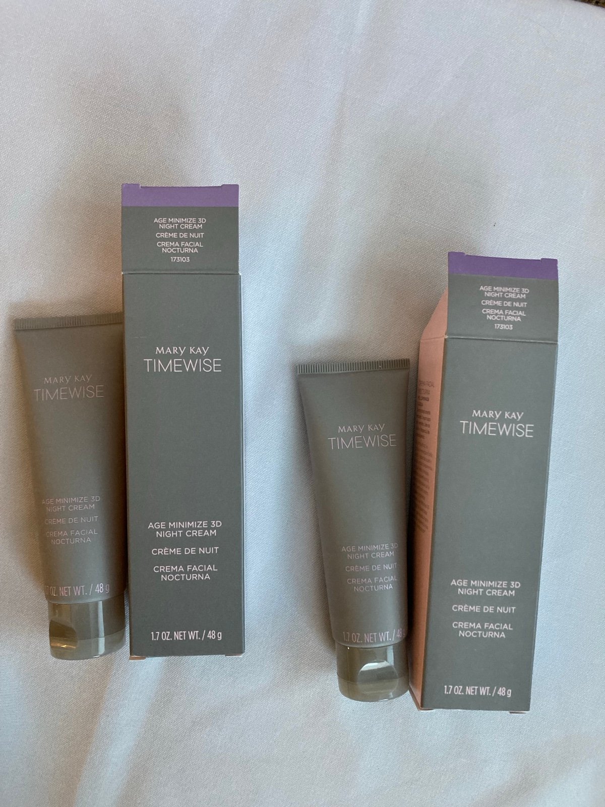 MARY KAY LOT OF 2 TIMEWISE AGE MINIMIZE 3D NIGHT CREAM COMBINATION/OILY 173103