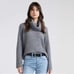 J.Crew Point Sur Gray Mohair Ribbed Turtleneck Sweater Size XS