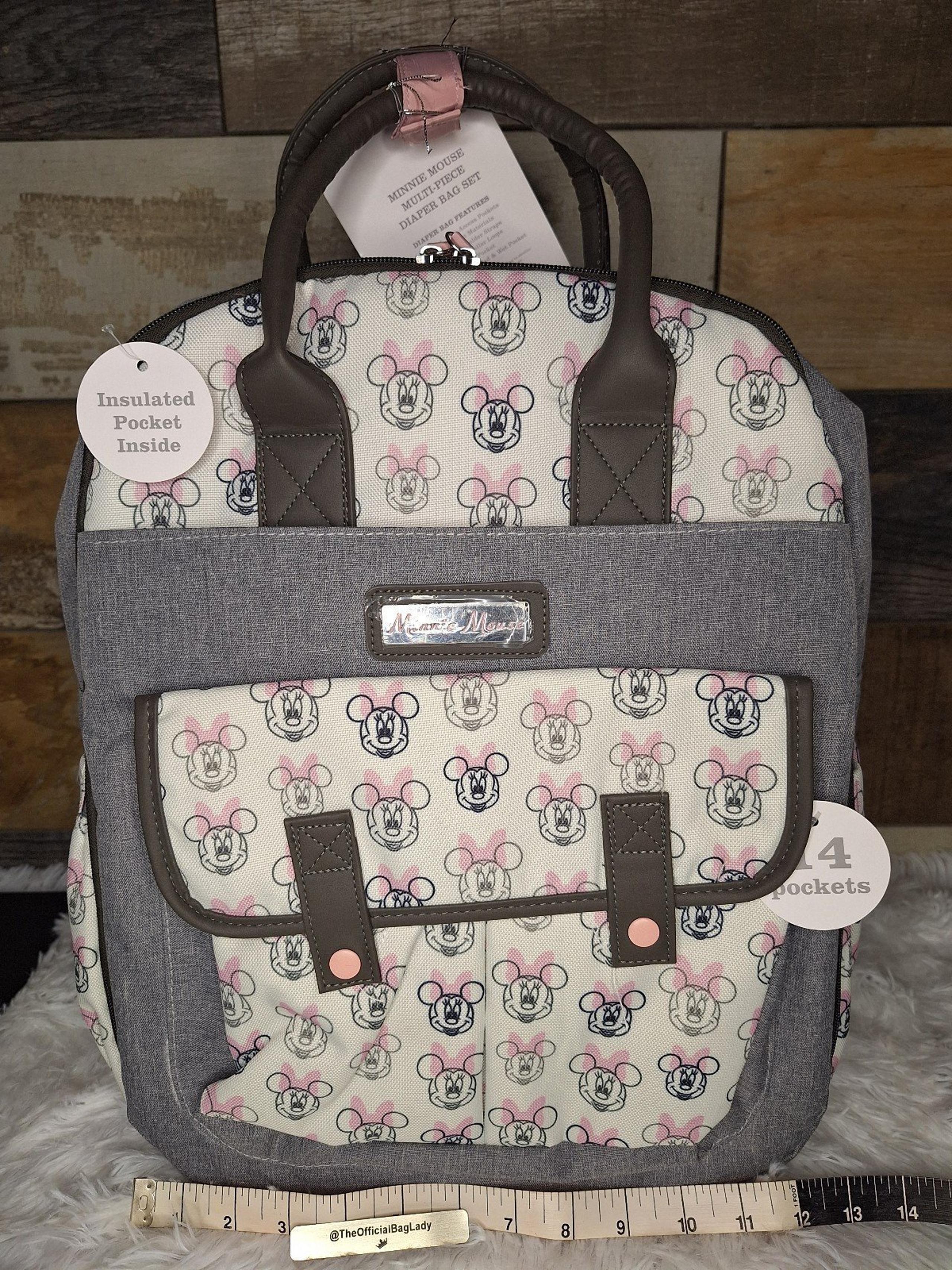 Disney Baby Minnie Mouse Multi-Piece Diaper Bag /Convertible Backpack - NWT