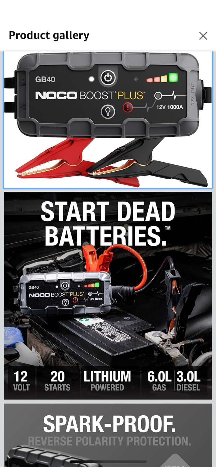 Car battery jump starter