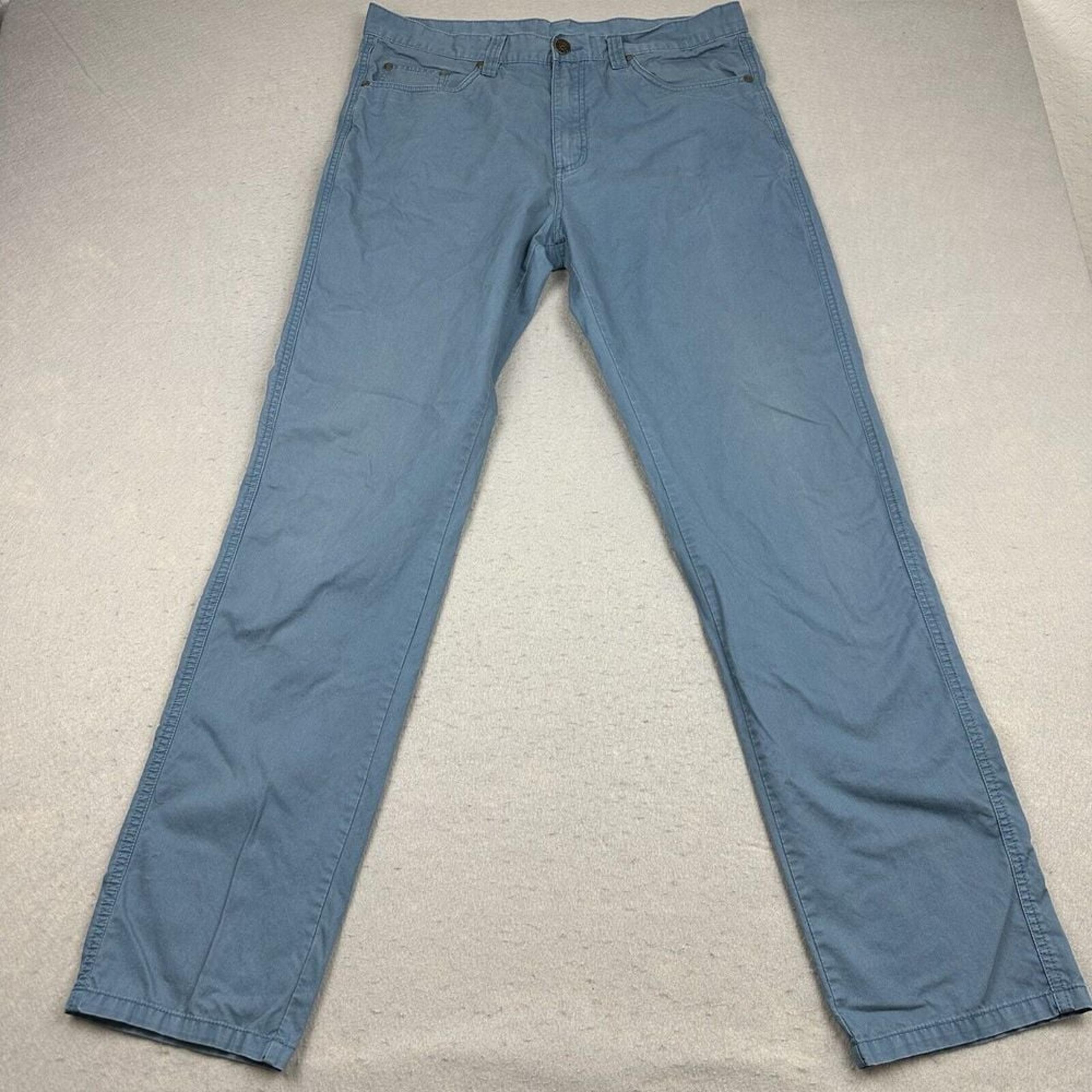 Nat Nast Blue Chino Pants Men's 34X34 (34X32.5) Slacks Chinos Straight Leg