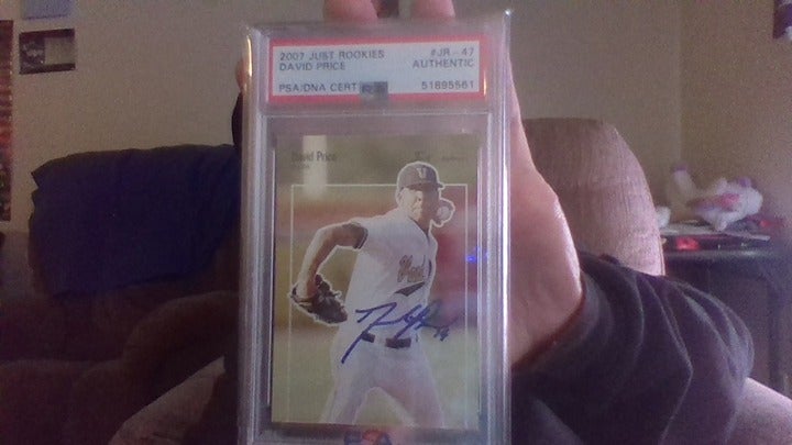 2007 just rookies david price baseball card