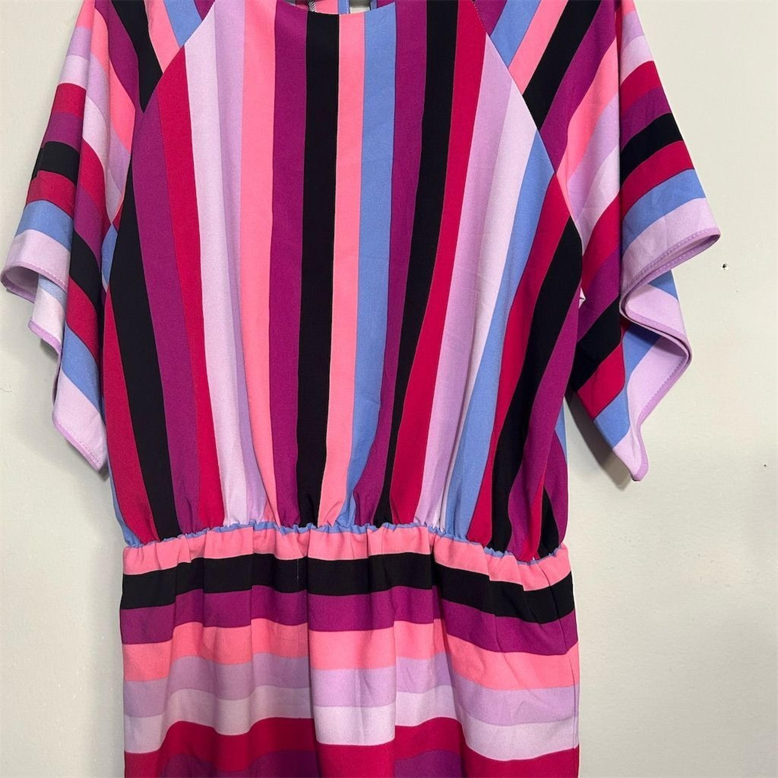 Beige by ECI Women's Multicolor Striped Top Size Medium