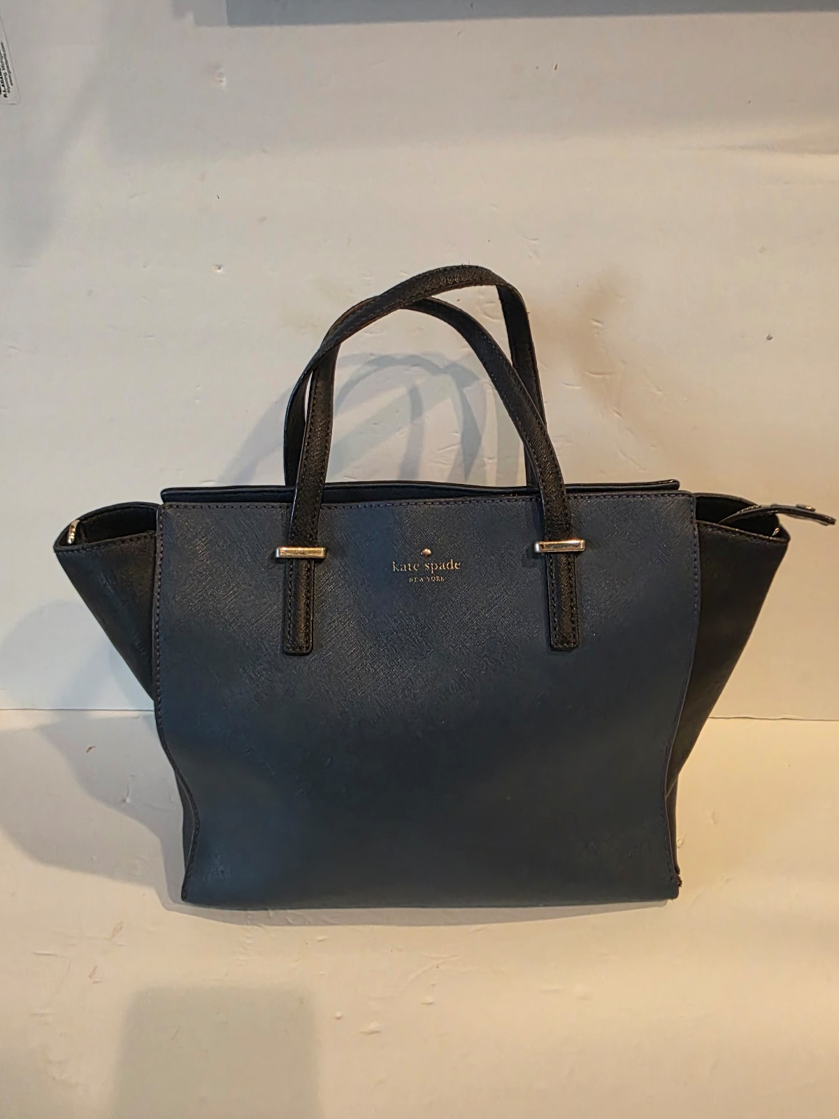 Kate Space Saffiano Leather Color-block Bag