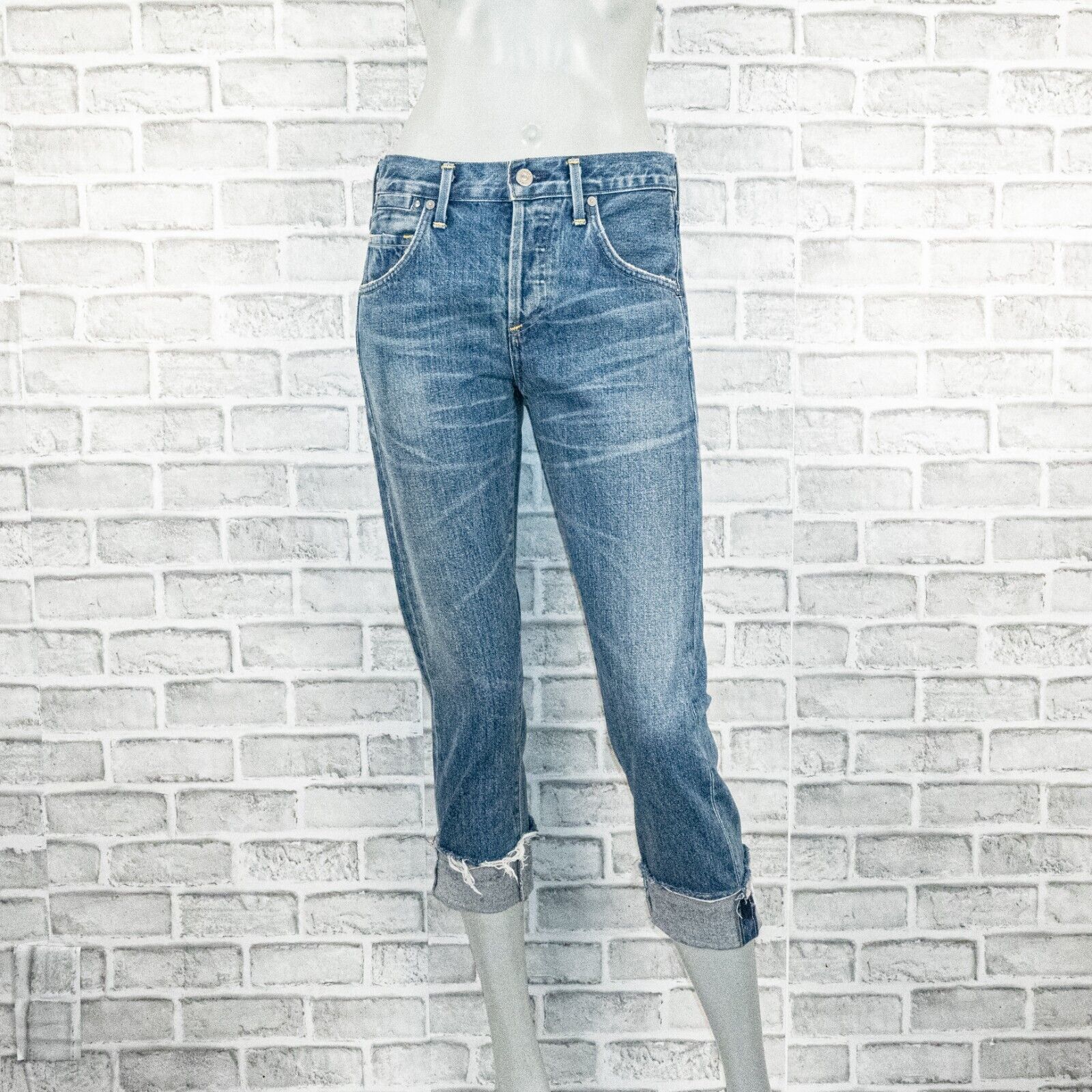 Citizens of Humanity Premium Vintage Emerson Crop Slim Boyfriend Jeans sz 24