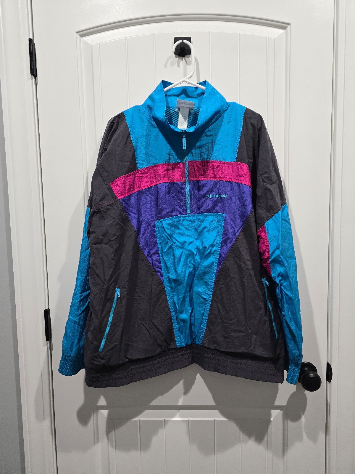 Adidas vintage Trefoil 1990s Windbreaker Jacket men's large