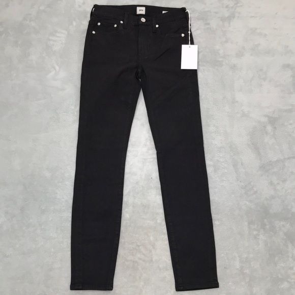 Edwin Black Pixie 9 Mid RIse Skinny Jeans Size 25 New