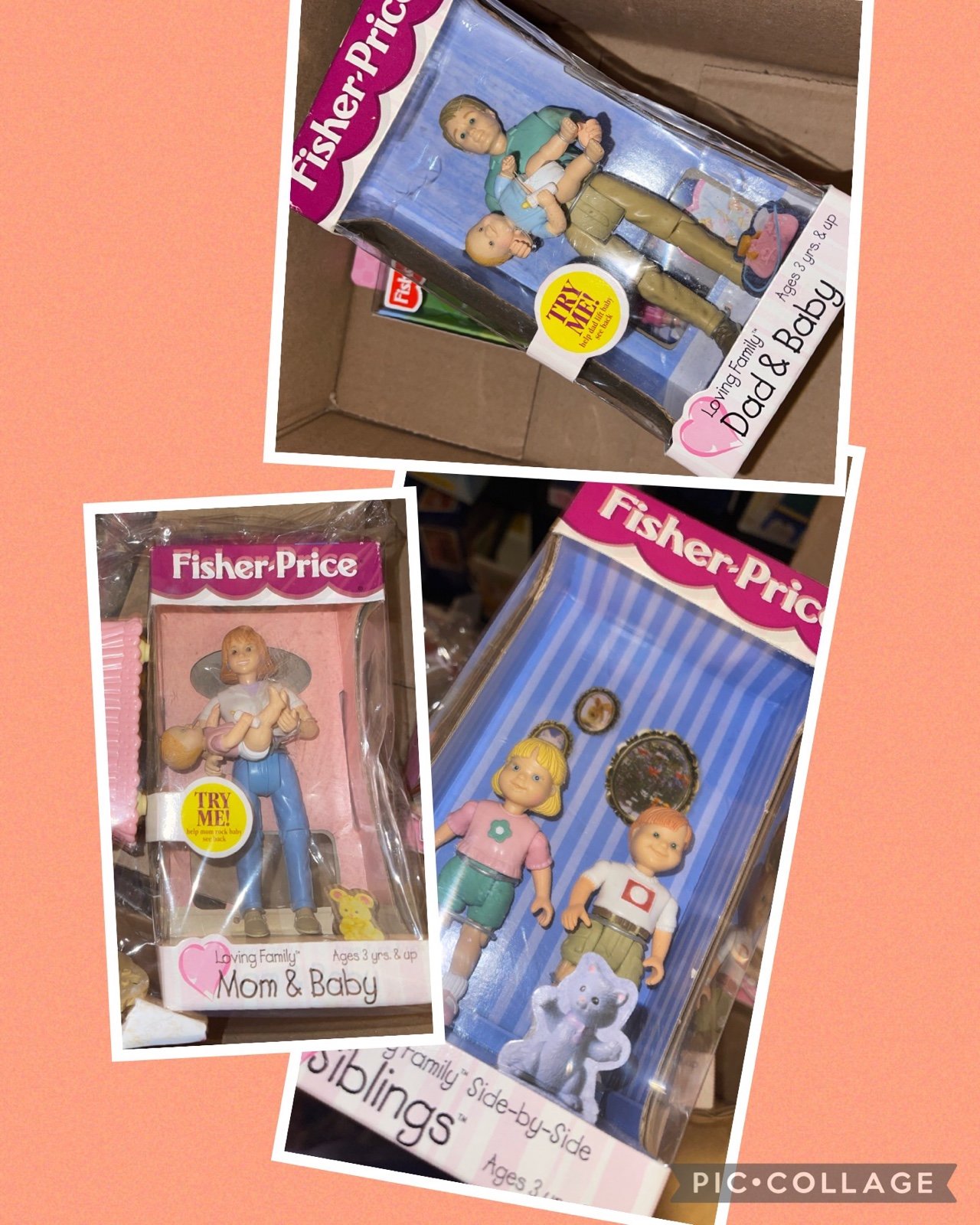 Mom dad 2 Babies & sibling set girl boy NEW IN BOX RARE SET!! Loving family!