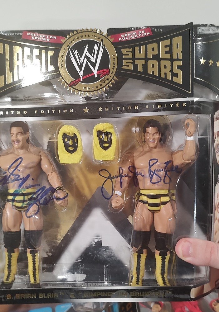 Classic Superstars 2 pack killer bees Brian Blair & jumpin Jim brunzell signed
