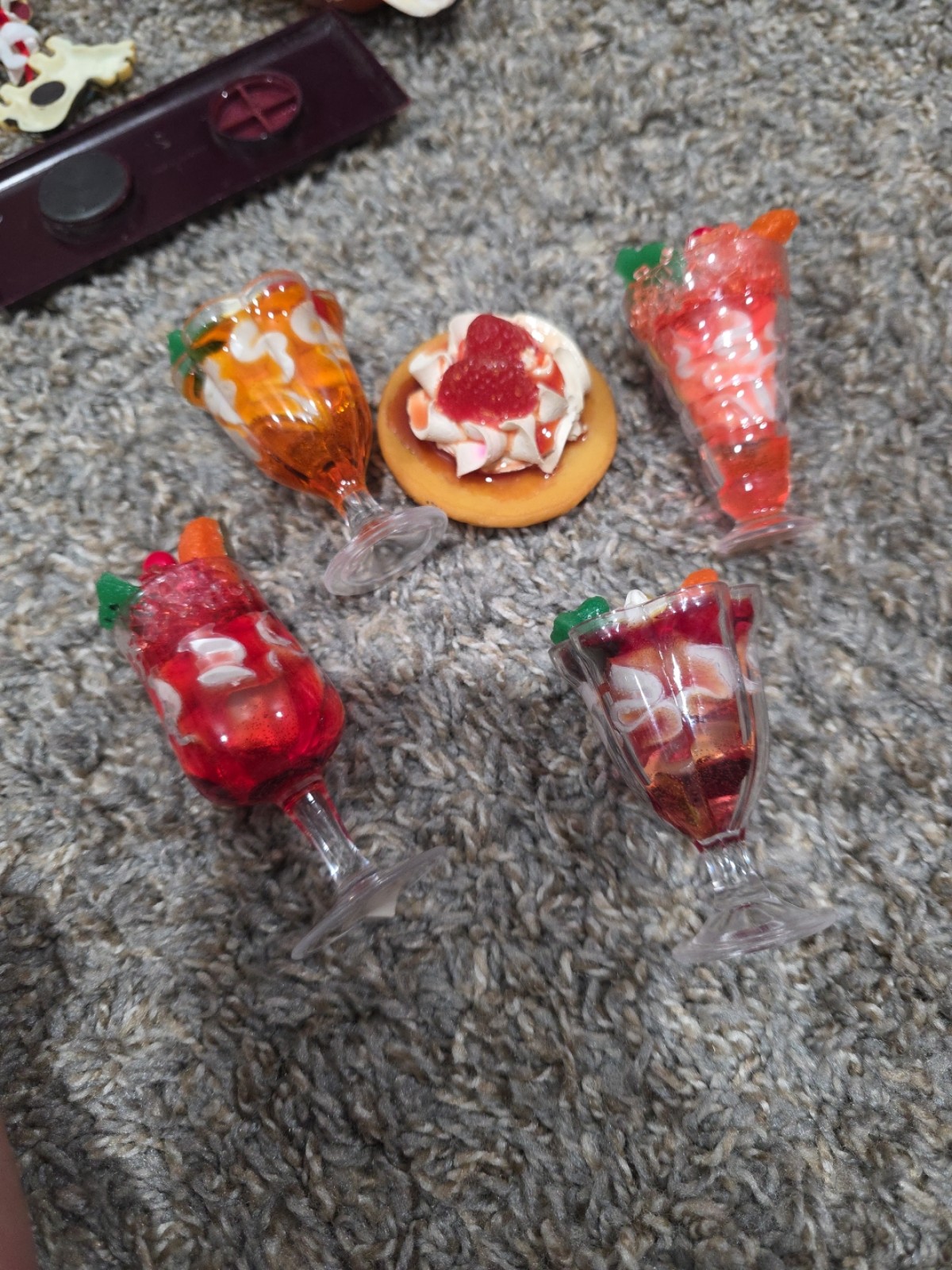 Vintage Epoxy Resin Drink/Dessert Magnets Lot