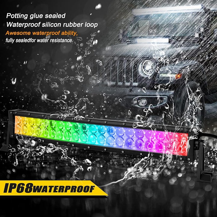 2pcs 3inch 40W LED Spot Light LED Off road Lights with RGBW Color changing