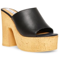 NEW Steve Madden Mardi Black Leather Mules Size 11