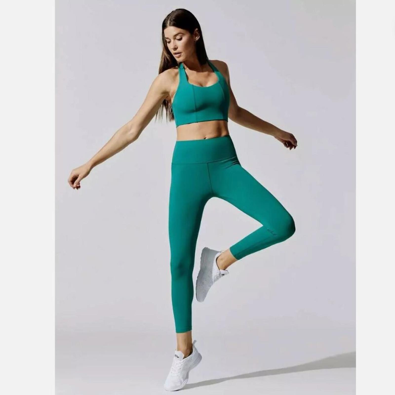 Carbon38 High Rise 7/8 Legging In Diamond Compression 29 Dark Teal Size S