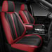 BLINGBEAR Faux Leather Car Seat Covers Full Set Fit for 2007-2022 (Wine Red)