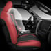 BLINGBEAR Faux Leather Car Seat Covers Full Set Fit for 2007-2022 (Wine Red)