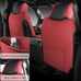 BLINGBEAR Faux Leather Car Seat Covers Full Set Fit for 2007-2022 (Wine Red)