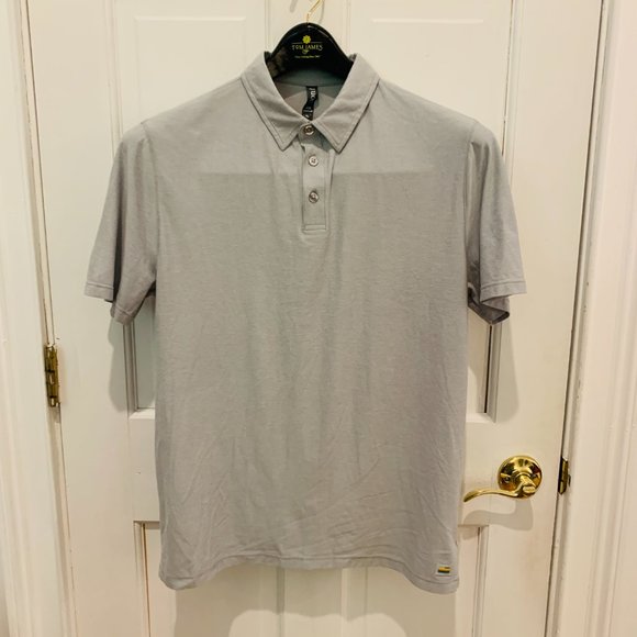 New Vuori Men's Gray Men’s Medium Short Sleeve Polo Shirt