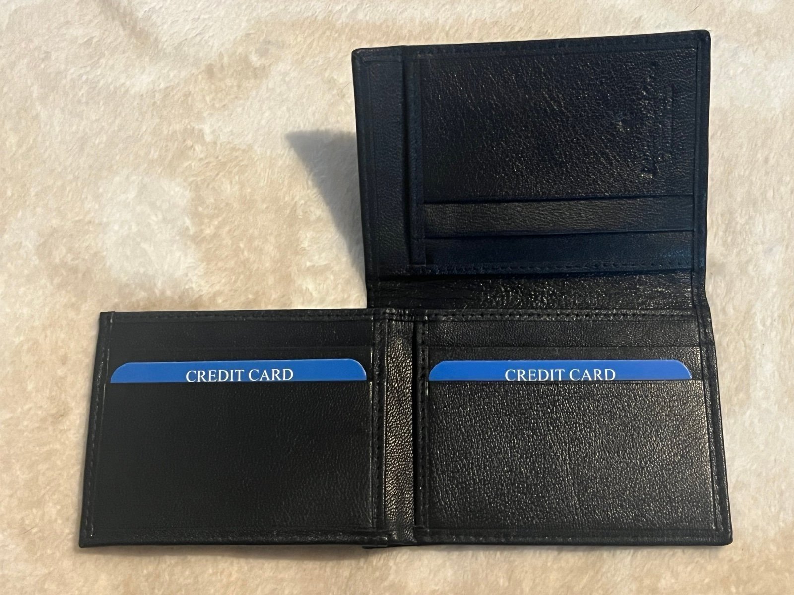 NEW Black Wallet Genuine Leather Handmade Made in Italy Florence