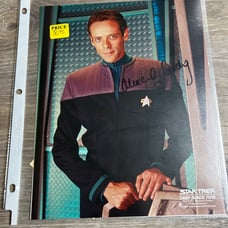 Star Trek Deep Space 9 Autograph 8x10 Alexander Siddig Dr. Bashir (rack box)