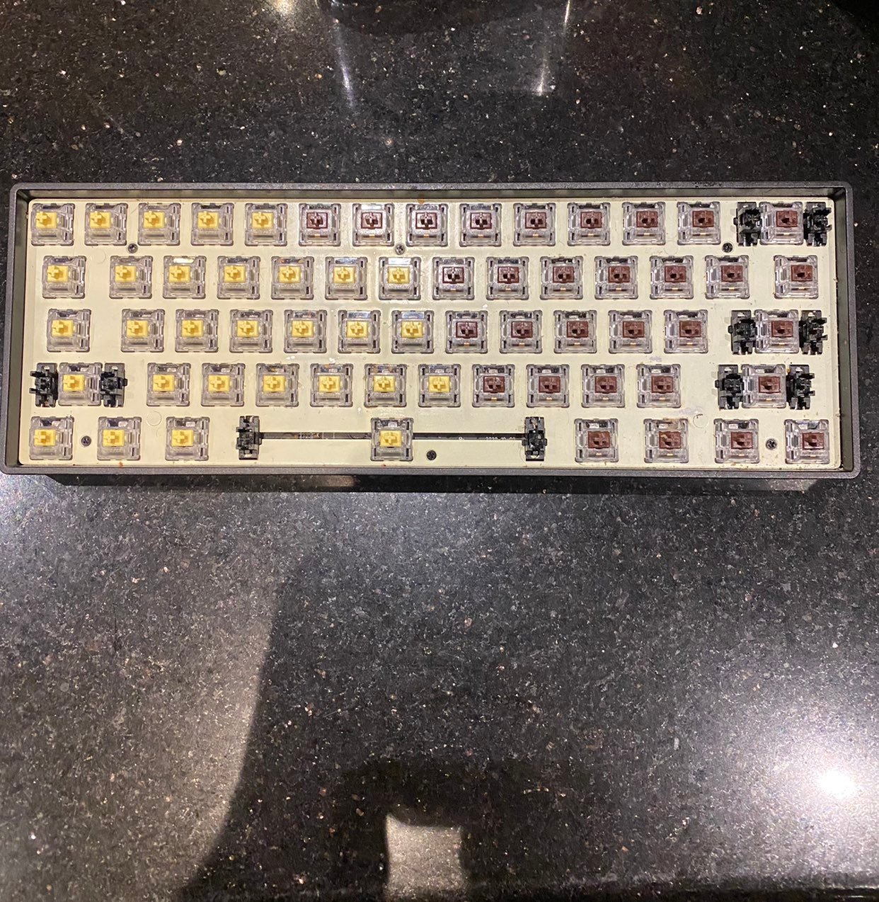 GK61 w/ Yellow and Brown Switches