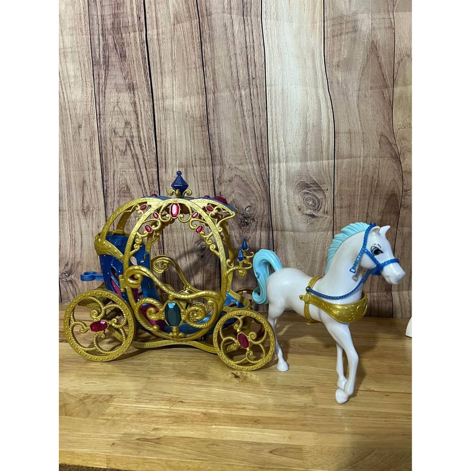 Disney Princess Cinderella Chariot Horse Carriage Toy 2014 MATTEL