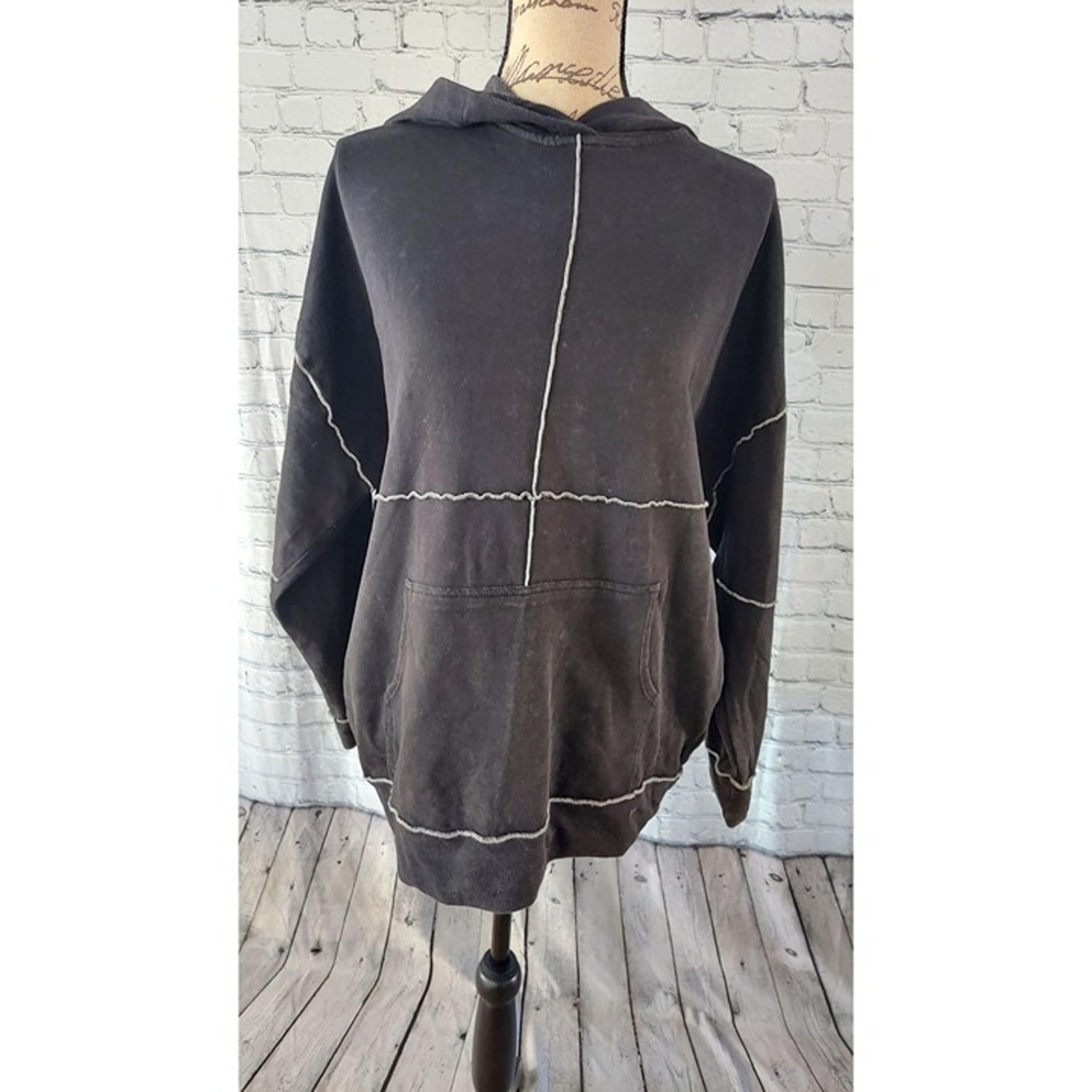 Wild Fable Women's Seamed Hooded Sweatshirt Black/NWT, Size S