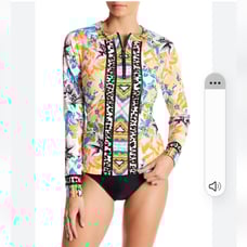Nanette Lepore Copa Cabana Rashguard Top Size XS Only The Top