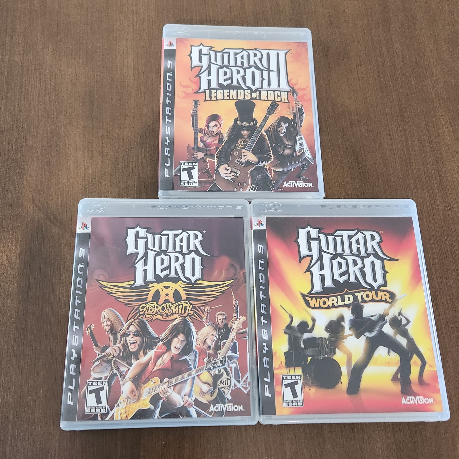 Guitar Hero, Lot of 3 Sony PlayStation 3 World Tour, Aerosmith, Legends of Rock