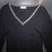 BRUNELLO CUCINELLI Navy Ribbed V-Neck Sweater Women's XS Slim Fit