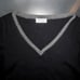 BRUNELLO CUCINELLI Navy Ribbed V-Neck Sweater Women's XS Slim Fit