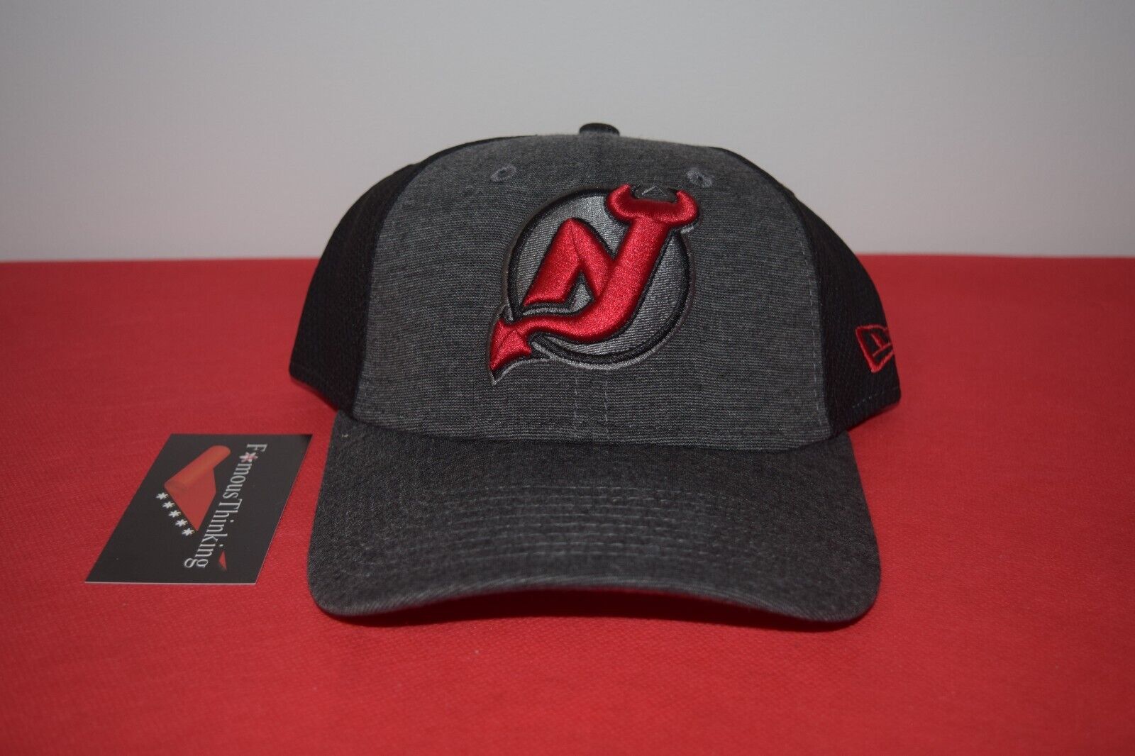 NHL New Era New Jersey Devils Hockey Stretch Fitted Hat 59Fifty RARE Style Hats
