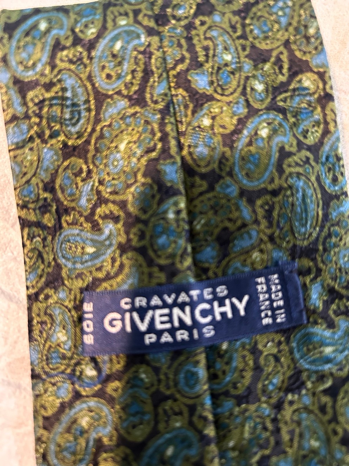 vintage Givenchy 100% silk tie, made in France, but purchased in Brussels