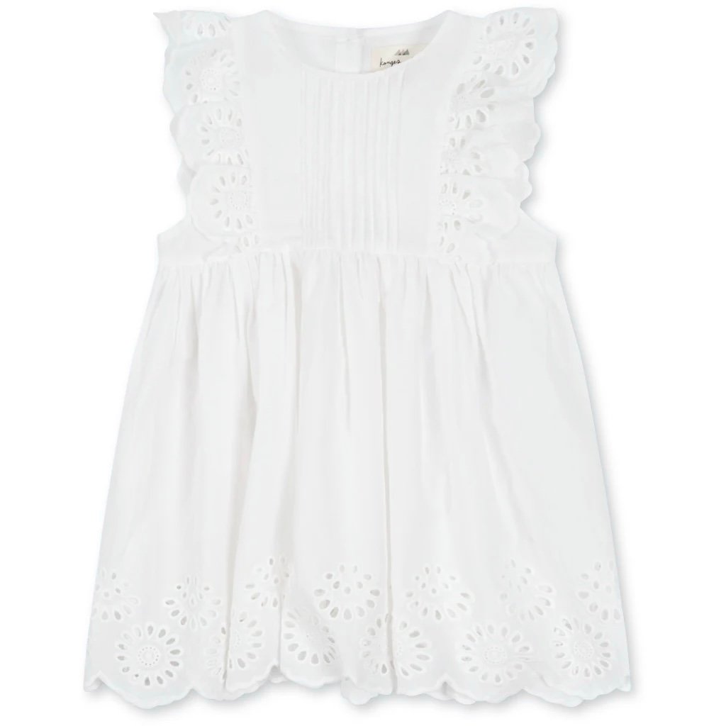 NWT Konges Slojd Posey Dress in Optic White Size 2Y