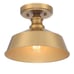 Meridian 1-Light Natural Brass Semi-Flush Mount Ceiling Light