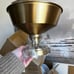 Meridian 1-Light Natural Brass Semi-Flush Mount Ceiling Light