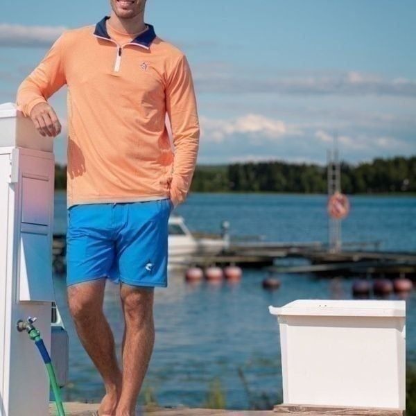 White Water Shirt MONTEREY Long Sleeve Breathable Side Venting Orange Men’s M