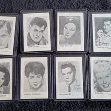 Set of Vintage Photo Cards Featuring Famous People Double Sided (x16) Elvis
