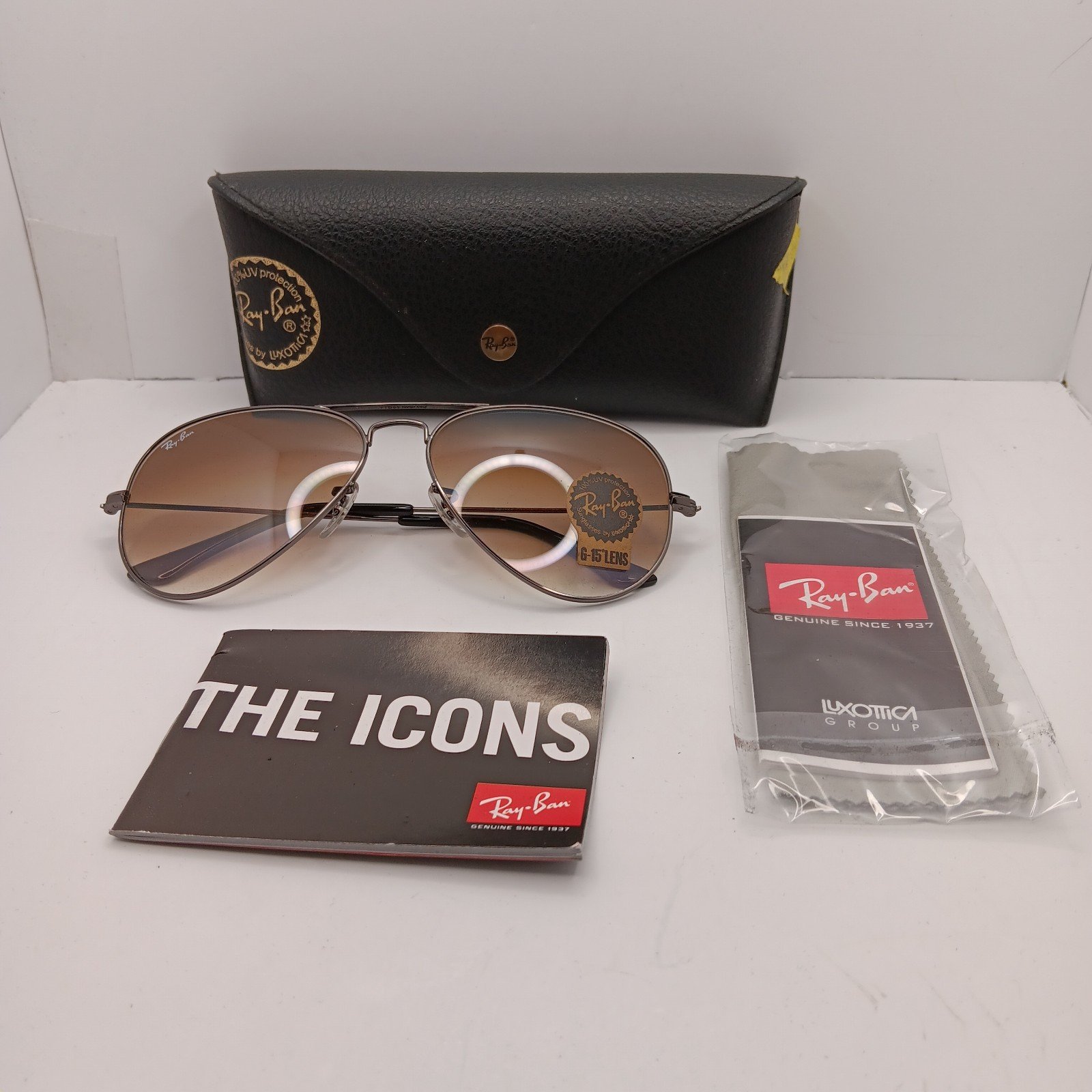 Original Ray Ban 3025 aviator large metal size 58-14