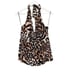 Cache Medium Vintage Animal Cheetah Padded Stretch Halter Top Blouse Buckle Y2K