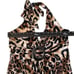 Cache Medium Vintage Animal Cheetah Padded Stretch Halter Top Blouse Buckle Y2K
