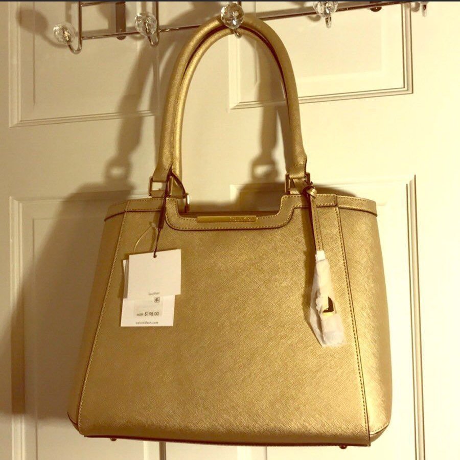 New Gold Calvin Klein Satchel
